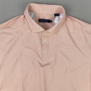 Stone‎ Rose Apex Birdseye Polo Shirt Mens Large Salmon Comfort Stretch Golf Work